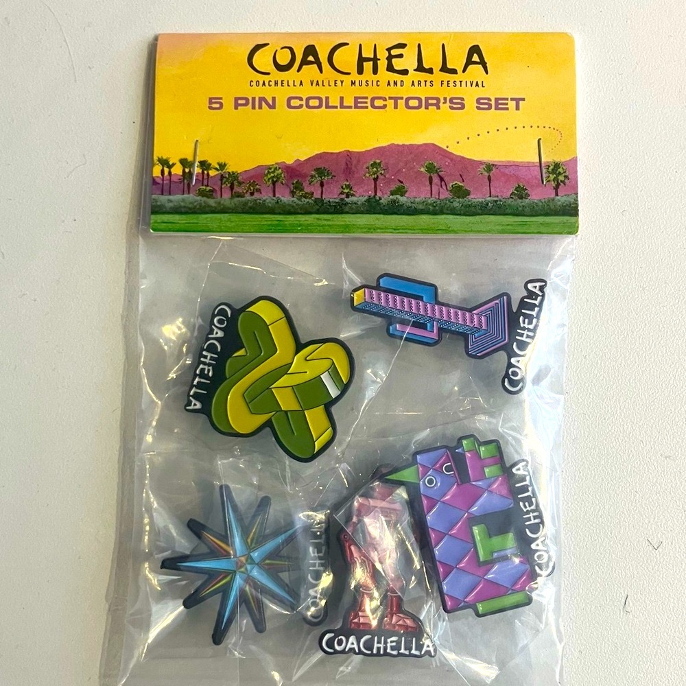 Limited edition Coachella 5 Pin Collector's Set